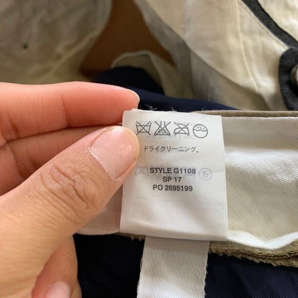 J Crew Pants Mens 34 Parchment Cotton Blend Ludlow SLIM Stretch Chino Flat Front - Picture 9 of 12